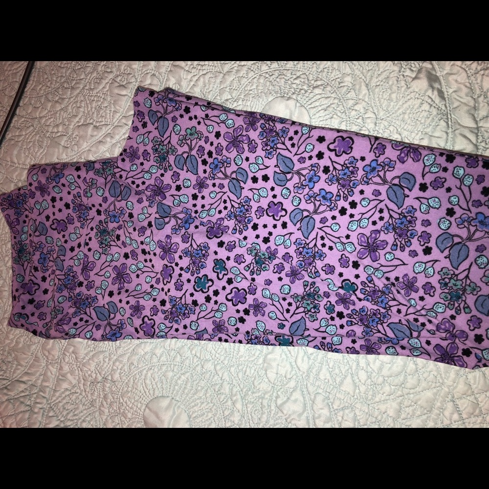 Lularoe leggings TC floral purple